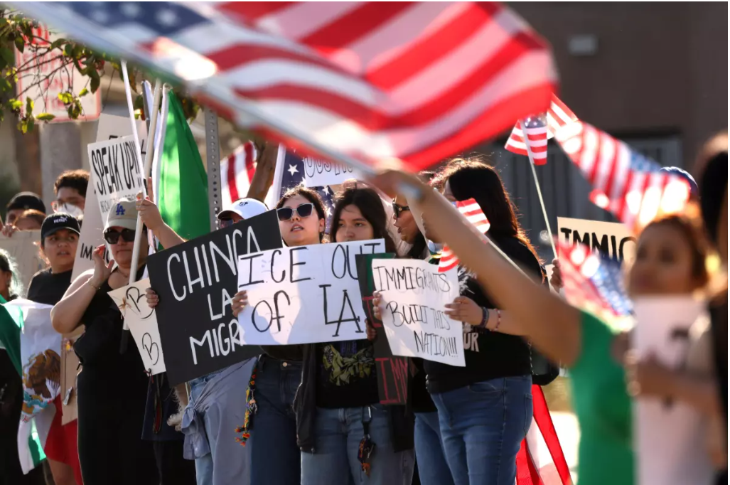 VOICES RISE IN LOS ANGELES OVER TRUMP IMMIGRATION ACTION