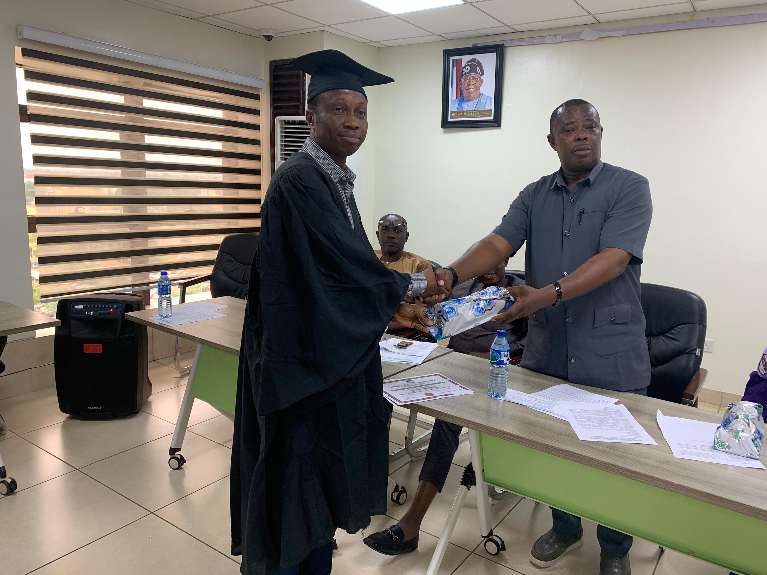 AGOFURE ONORIODE CELEBRATES GRADUATION OF DRIVERS