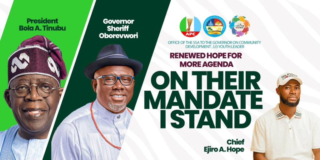 EJIRO HOPE APPLAUDS SHERIFF ON ACTUALIZING THE MORE AGENDA ACROSS DELTA