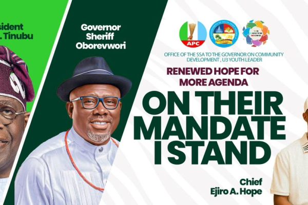EJIRO HOPE APPLAUDS DELTA STATE GOVERNOR'S VISION‎