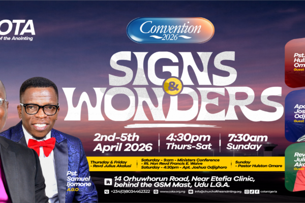 COTA JOIN US FOR SIGNS AND WONDERS CONVENTION 2026