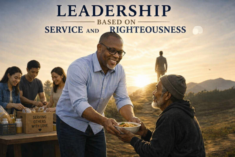 LEADERSHIP BASED ON SERVICE AND RIGHTEOUSNESS