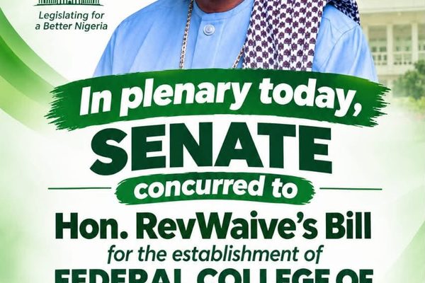 SENATE APPROVES BILL FOR ESTABLISHMENT OF FEDERAL COLLEGE OF AGRICULTURE, OVWOR-OLOMU